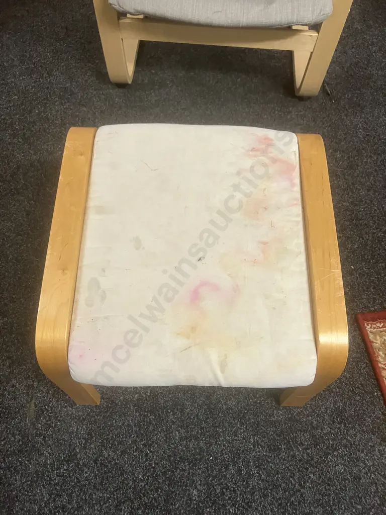 Mocka Armchair With a Wooden Footstool Image 1++