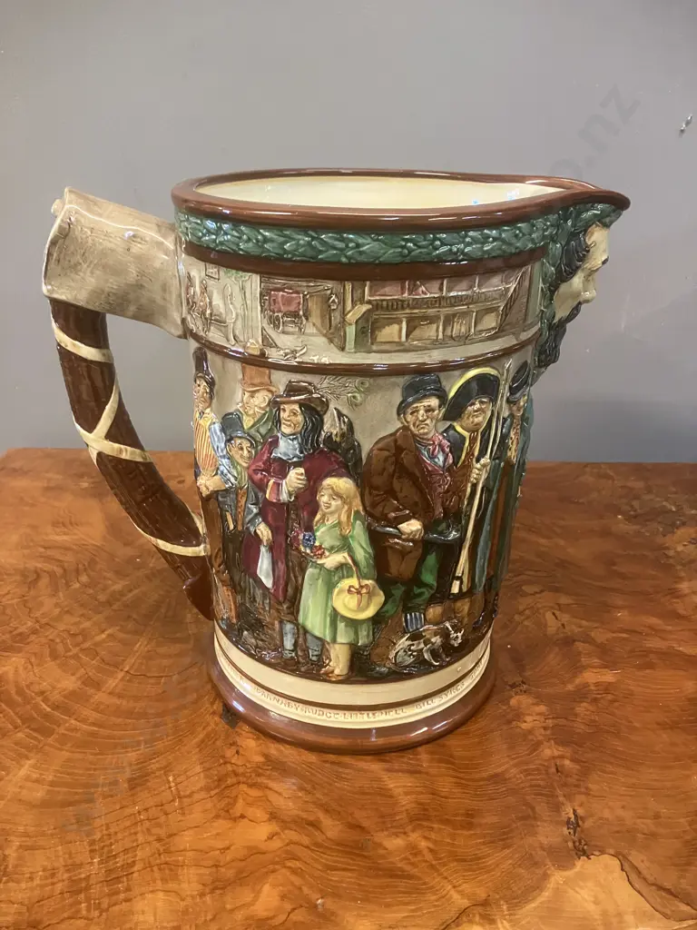 Stunning Rare Royal Doulton Loving Jug, The-Dickens-Jug "Master of Smiles and Tears" 1936. Limited # 335 of 1000. H27cm Image 1++