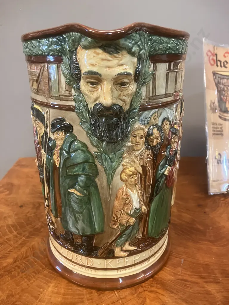 Stunning Rare Royal Doulton Loving Jug, The-Dickens-Jug "Master of Smiles and Tears" 1936. Limited # 335 of 1000. H27cm Image 1++