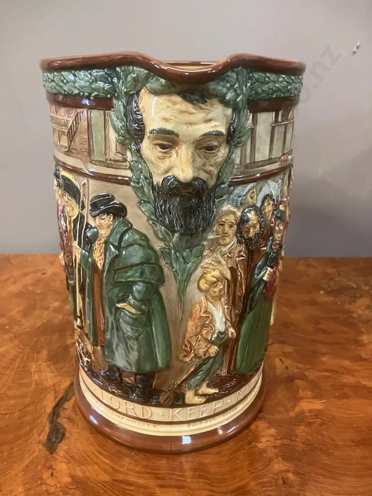 Stunning Rare Royal Doulton Loving Jug, The-Dickens-Jug "Master of Smiles and Tears" 1936. Limited # 335 of 1000. H27cm Image 1++