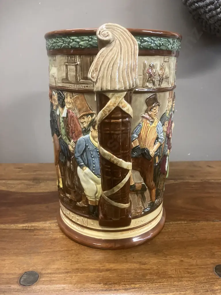 Stunning Rare Royal Doulton Loving Jug, The-Dickens-Jug "Master of Smiles and Tears" 1936. Limited # 335 of 1000. H27cm Image 1++