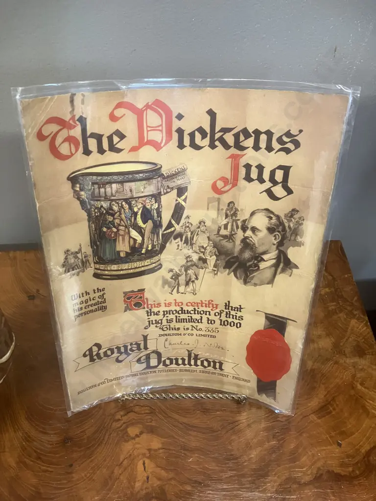 Stunning Rare Royal Doulton Loving Jug, The-Dickens-Jug "Master of Smiles and Tears" 1936. Limited # 335 of 1000. H27cm Image 1++