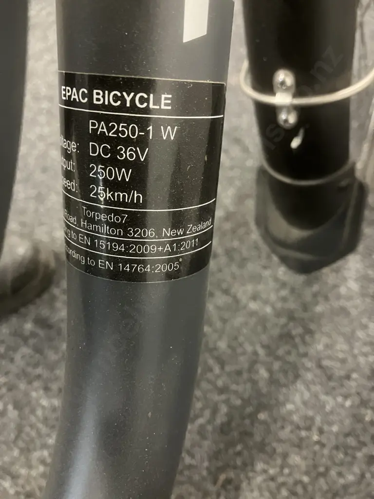 Torpedo7 EPAC Electric Bike PA250-1 W With Charger & Key Image 1++