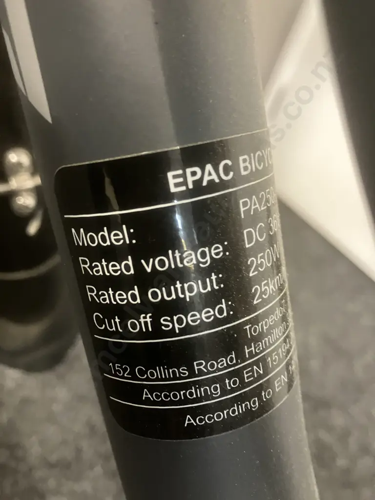 Torpedo7 EPAC Electric Bike PA250-1 W With Charger & Key Image 1++
