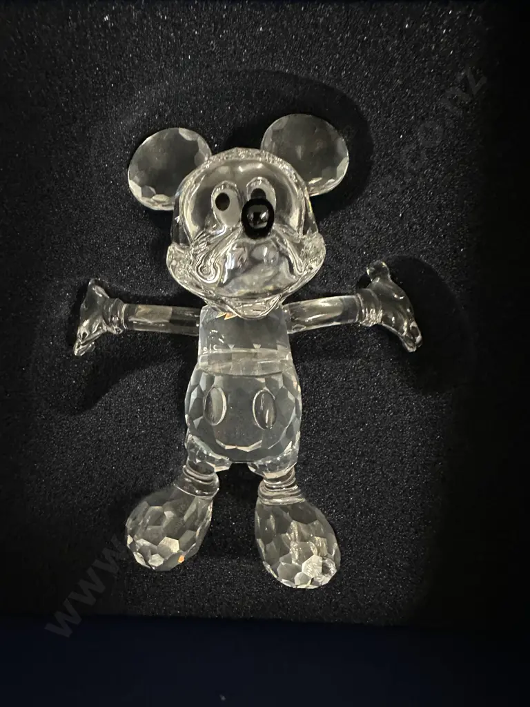 Swarovski Crystal Mickey Mouse Figurine #687414 Disney Showcase Collection, (Boxed With COA) Image 1++