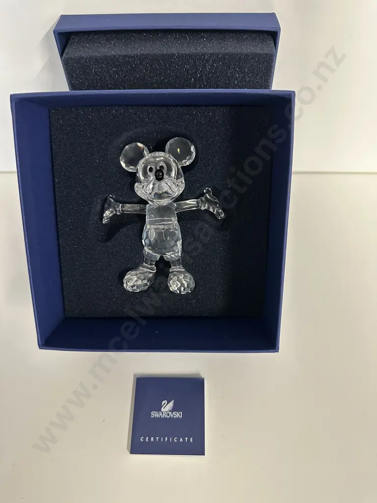 Swarovski Crystal Mickey Mouse Figurine #687414 Disney Showcase Collection, (Boxed With COA) Image 1++