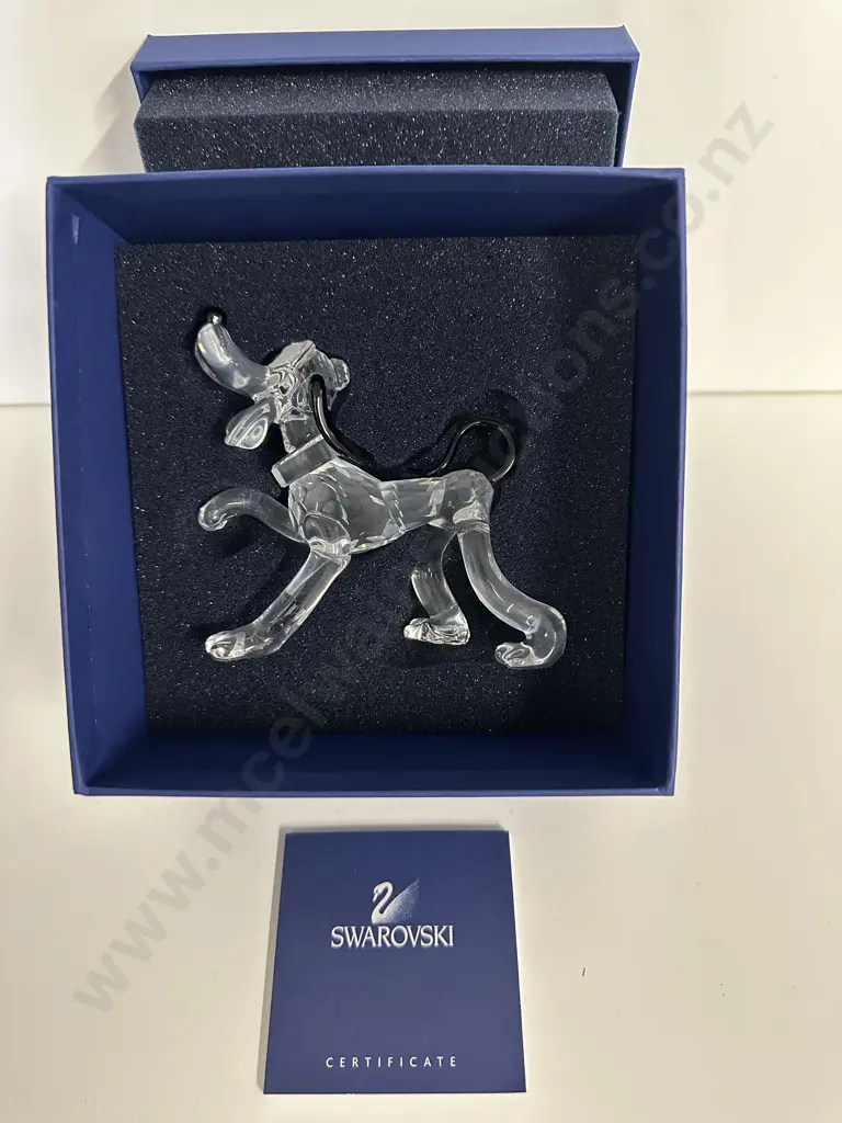 Swarovski Crystal Pluto Figurine #692344 Disney Showcase Collection, (Boxed With COA) Image 1++