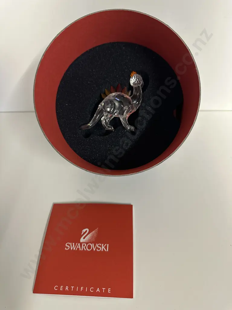 Swarovski Crystal Dino Dinosaur Figurine #268204 Fair Tales Collection (2002-2006), (Boxed With COA) Image 1++