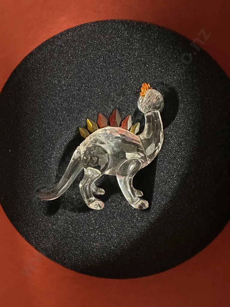 Swarovski Crystal Dino Dinosaur Figurine #268204 Fair Tales Collection (2002-2006), (Boxed With COA) Image 1++