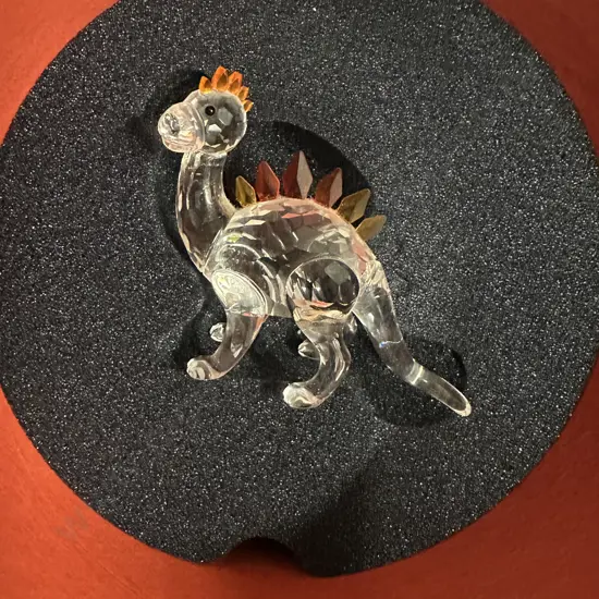 Swarovski Crystal Dino Dinosaur Figurine #268204 Fair Tales Collection (2002-2006), (Boxed With COA)