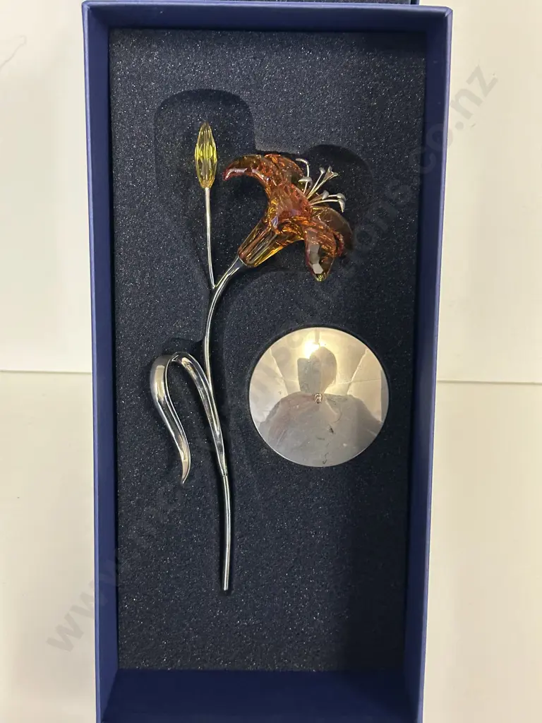 Swarovski Crystal Paradise Flowers - Dillia Topaz #850597 Exotic Flowers Collection (2006-2010), (Boxed With COA) Image 1++