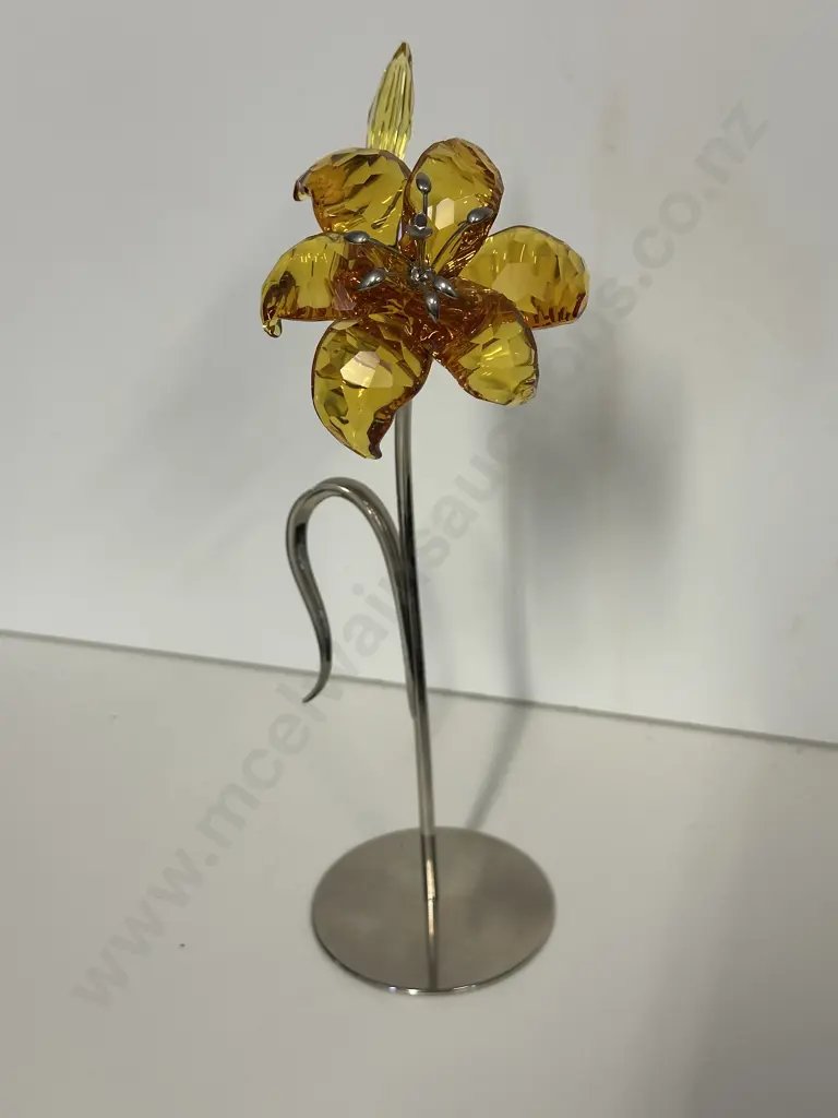 Swarovski Crystal Paradise Flowers - Dillia Topaz #850597 Exotic Flowers Collection (2006-2010), (Boxed With COA) Image 1++