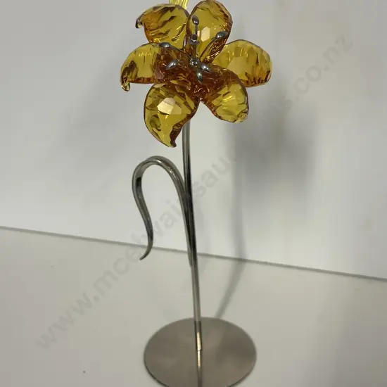 Swarovski Crystal Paradise Flowers - Dillia Topaz #850597 Exotic Flowers Collection (2006-2010), (Boxed With COA)
