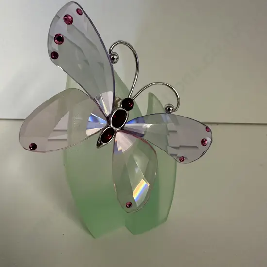 Swarovski Crystal Paradise Bugs Object - Butterfly Acara Violet #719184 (2005-2008), (Boxed With COA)