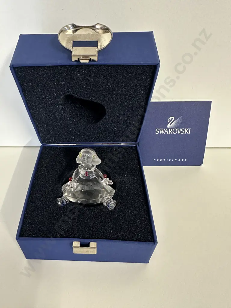 Swarovski Crystal Doll Figurine #626247 "Cheerful Times" Collection (2003-2008), (Boxed With COA) Image 1++