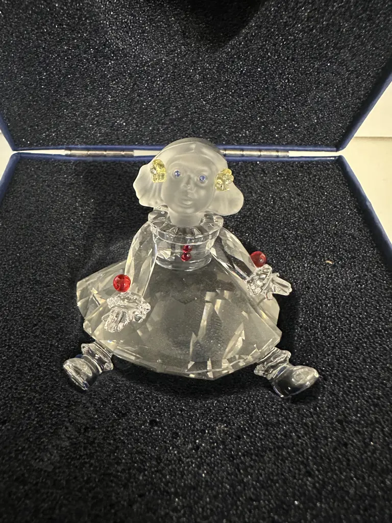 Swarovski Crystal Doll Figurine #626247 "Cheerful Times" Collection (2003-2008), (Boxed With COA) Image 1++