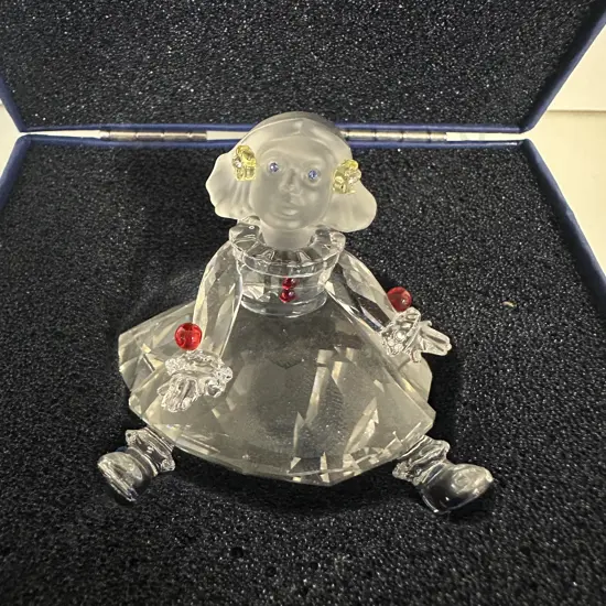 Swarovski Crystal Doll Figurine #626247 "Cheerful Times" Collection (2003-2008), (Boxed With COA)