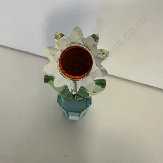 Swarovski Crystal Moments - Sunflower Small #663148 “Happy Flowers” Group (2004-2012), (Boxed With COA)