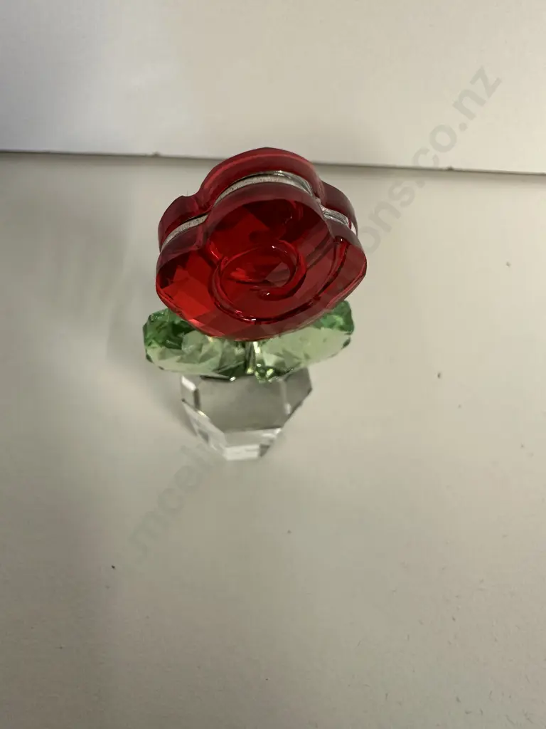 Swarovski Crystal Moments - Rose Red #855896 “Happy Flowers” Group (2006-2011), (Boxed With COA) Image 1++