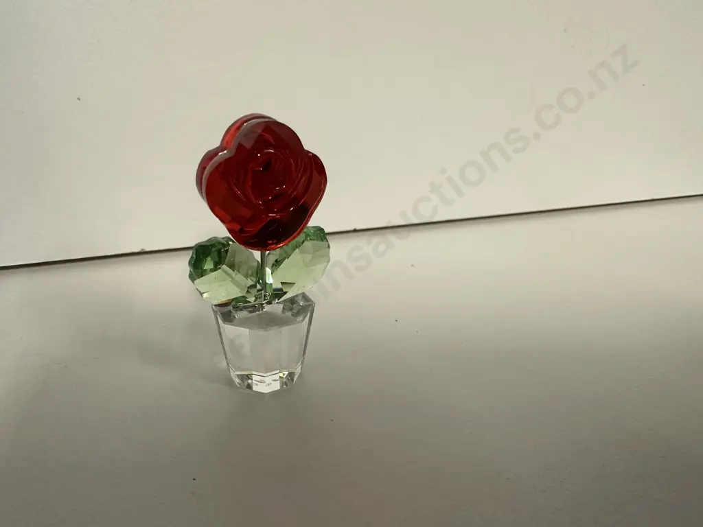 Swarovski Crystal Moments - Rose Red #855896 “Happy Flowers” Group (2006-2011), (Boxed With COA) Image 1++