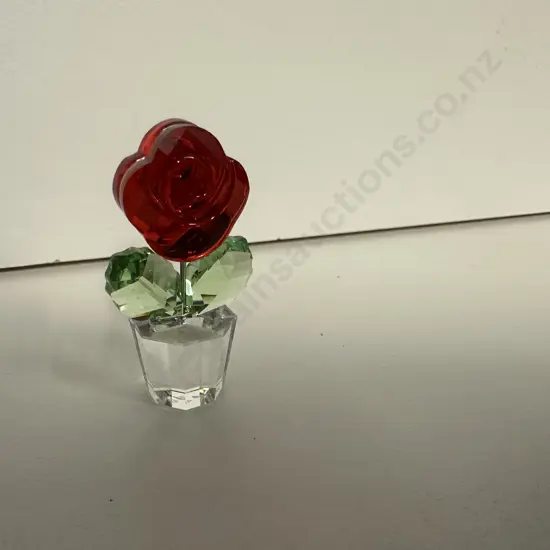 Swarovski Crystal Moments - Rose Red #855896 “Happy Flowers” Group (2006-2011), (Boxed With COA)