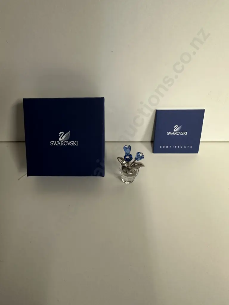 Swarovski Crystal Memories - Forget-Me-Nots #626873 “Flower Dreams” Collection (2003-2013), (Boxed With COA) Image 1++