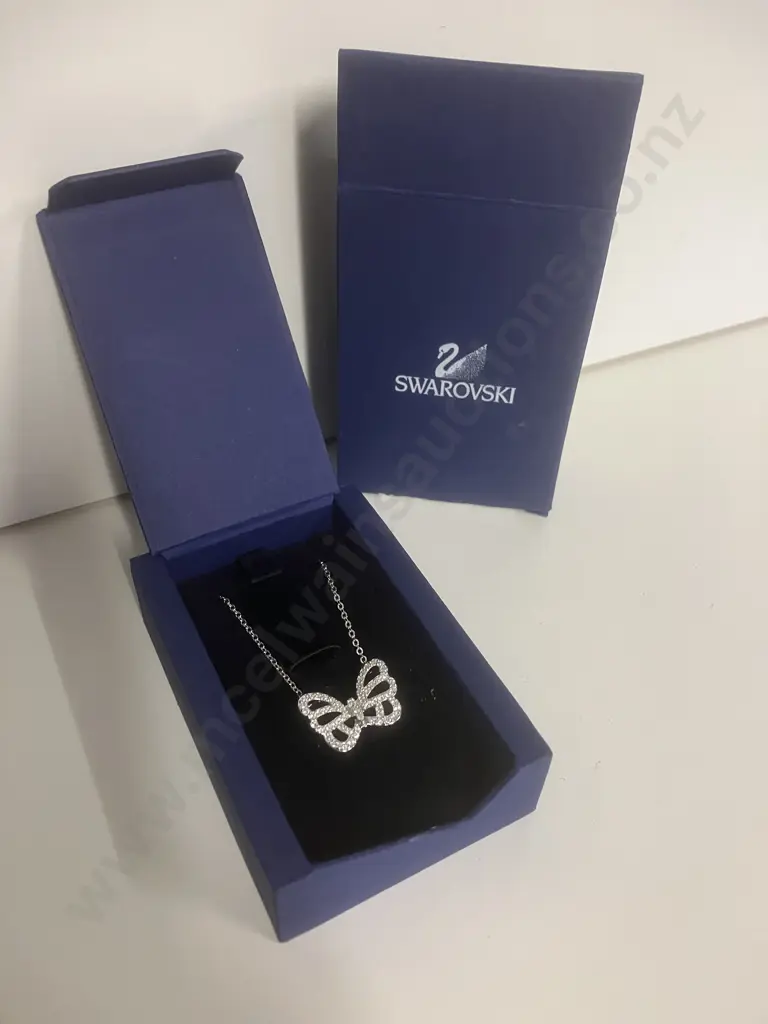 Swarovski Lorelei Butterfly Pendant Necklace #1039112 Boxed Image 1++