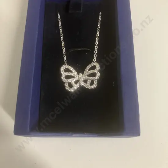 Swarovski Lorelei Butterfly Pendant Necklace #1039112 Boxed