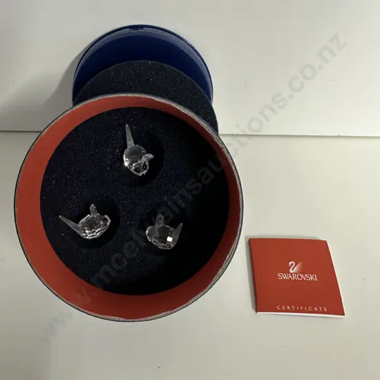 Swarovski Crystal Field Mice (Set of 3) #181513 “In a Summer Meadow” Collection (1994-2005), (Boxed With COA)