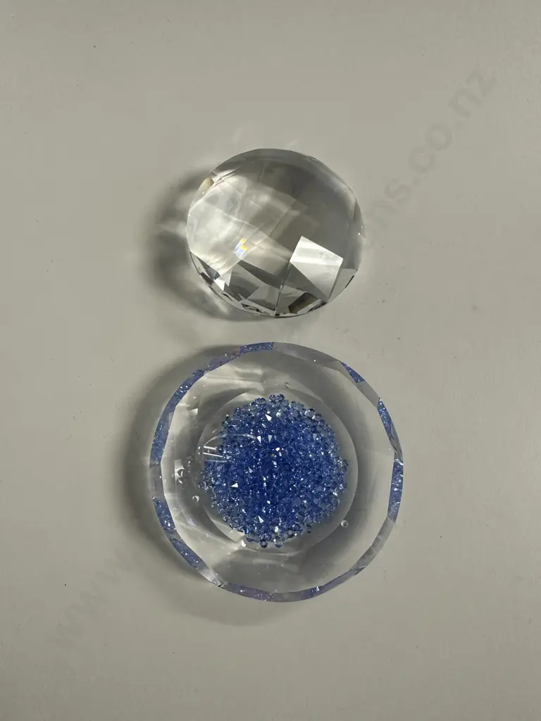 Swarovski SCS 2005 2 Piece Tropical Jewelry Box with Blue Crystals 698714, (Boxed With COA) Image 1++
