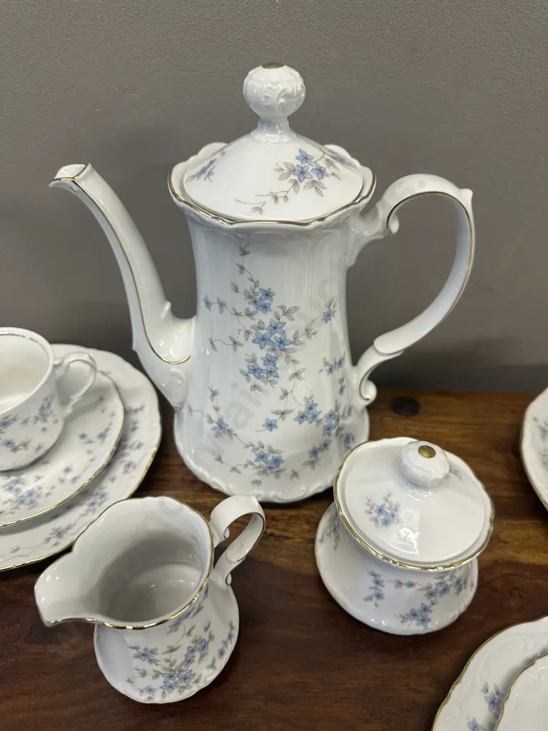 Bavaria Mitterteich Coffee Set Forget Me Not Pattern Image 1++