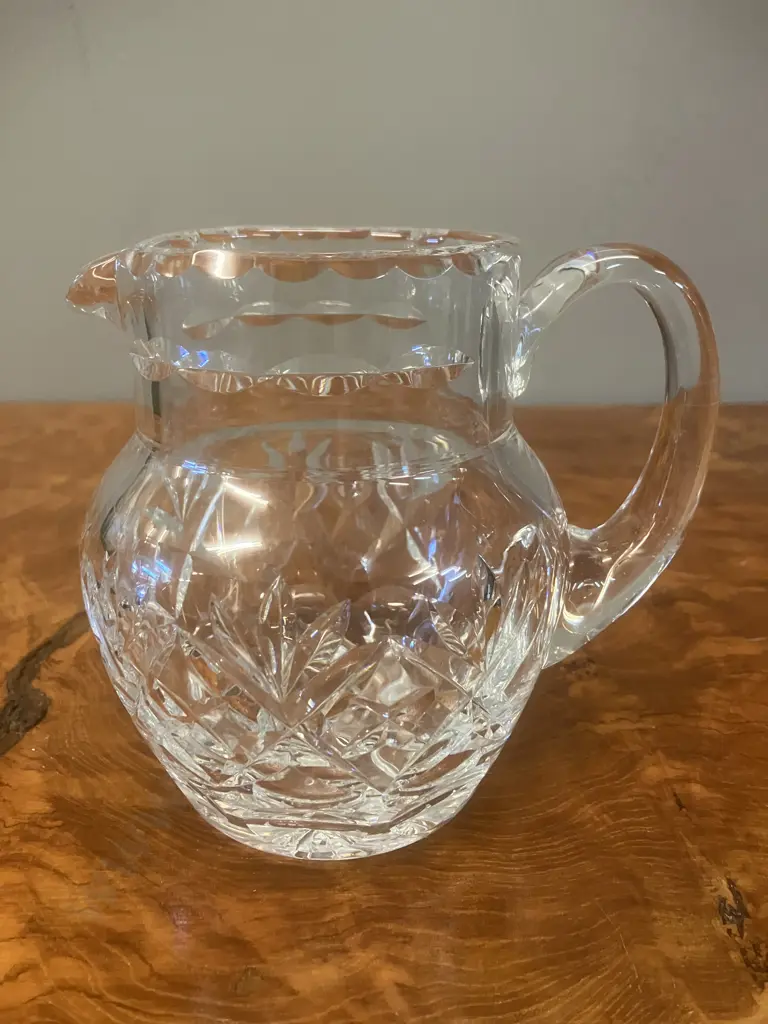 Webb Corbett Crystal Water Jug, Marked to Base. H12cm Image 1++