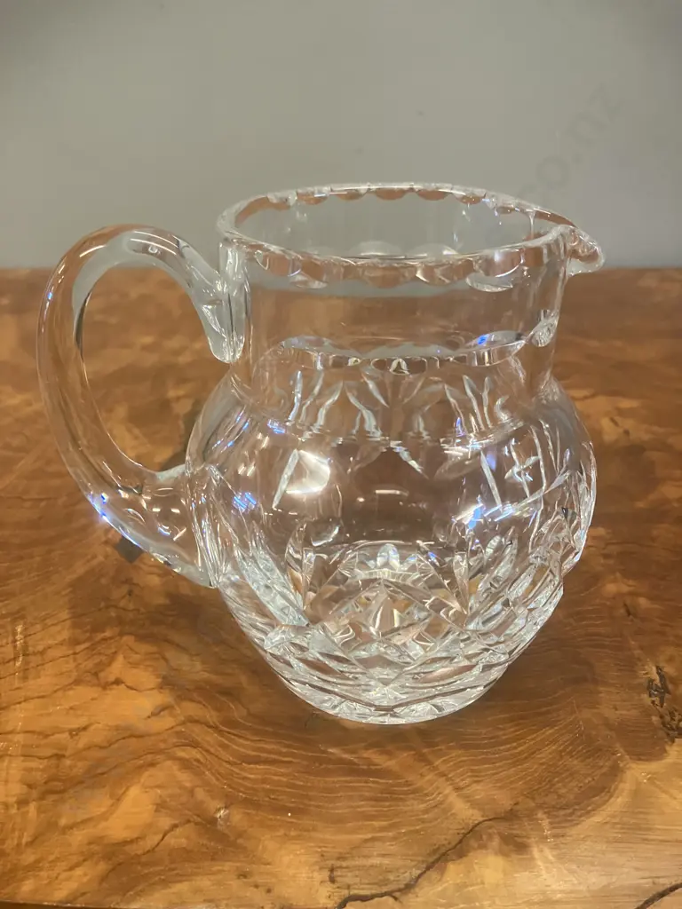 Webb Corbett Crystal Water Jug, Marked to Base. H12cm Image 1++