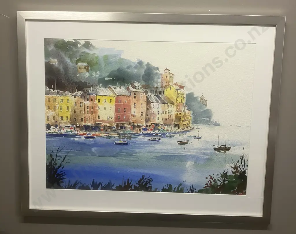 John Keith Reed - Untitled Harbour Scene, Watercolour, Signed (Lower Right). 75 x 92cm Image 1++