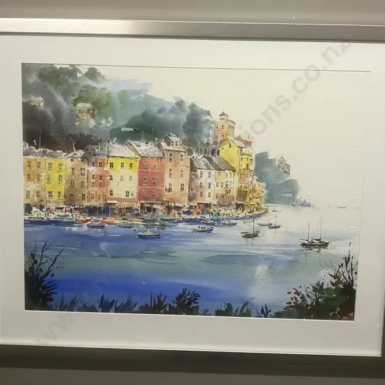 John Keith Reed - Untitled Harbour Scene, Watercolour, Signed (Lower Right). 75 x 92cm