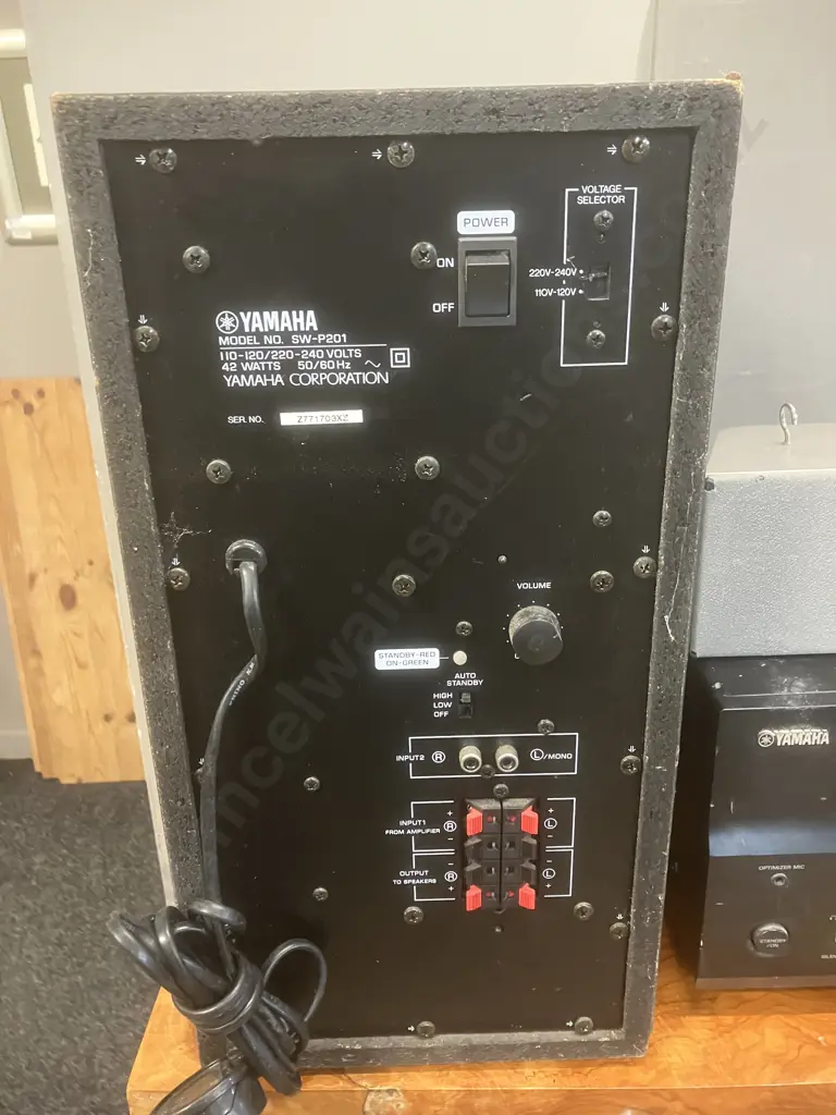 Yamaha RX-V657 AV Receiver, Yamaha SW-P201 Sub-Woofer, NS - 104 Speakers (No Remote) Image 1++