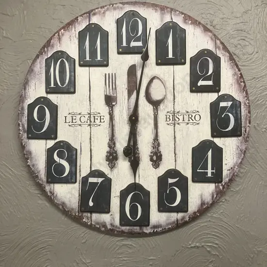 Vintage Bistro Cafe Clock. Dia 60cm