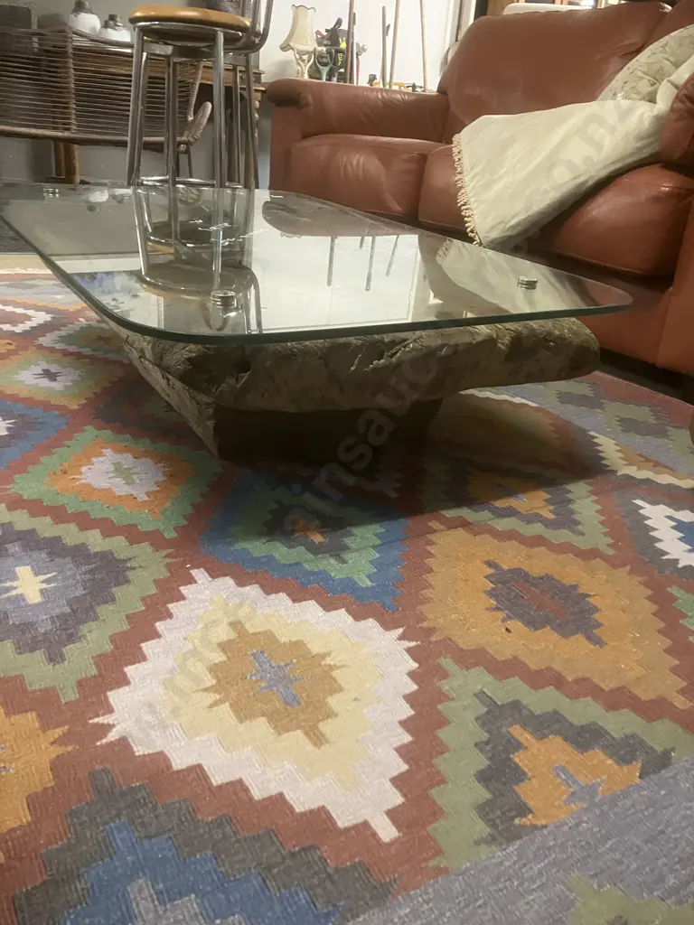 Antique Tribal Naga Grain Grinding Coffee Table Image 1++