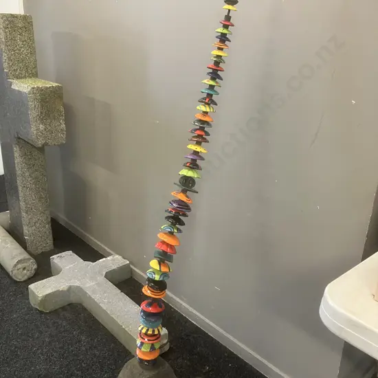Stunning Multi Colour Ceramic Garden Totem. H144cm