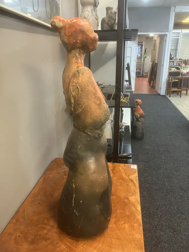 Ceramic Torso Garden Statue. H67cm Image 1++