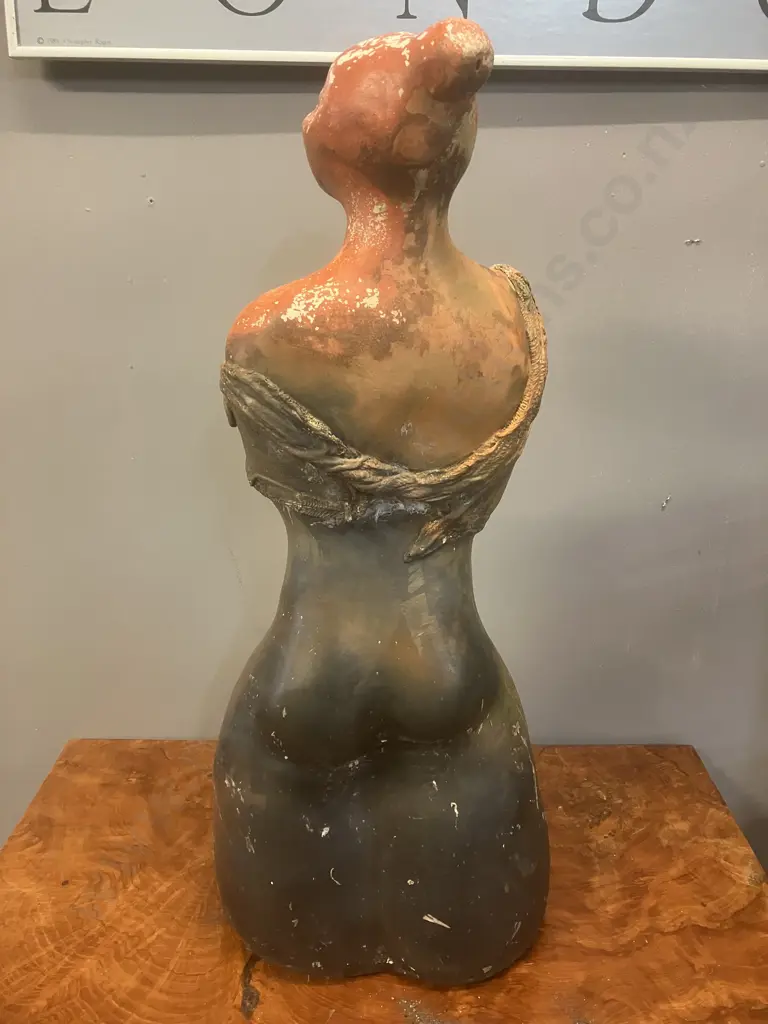 Ceramic Torso Garden Statue. H67cm Image 1++