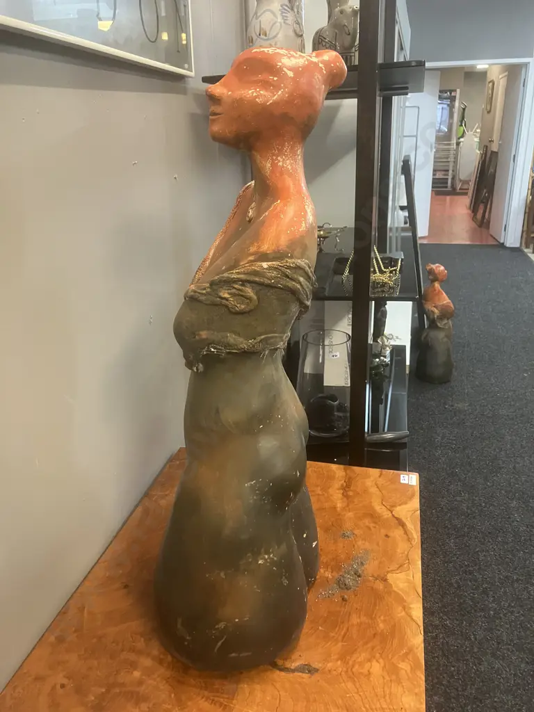 Ceramic Torso Garden Statue. H67cm Image 1++