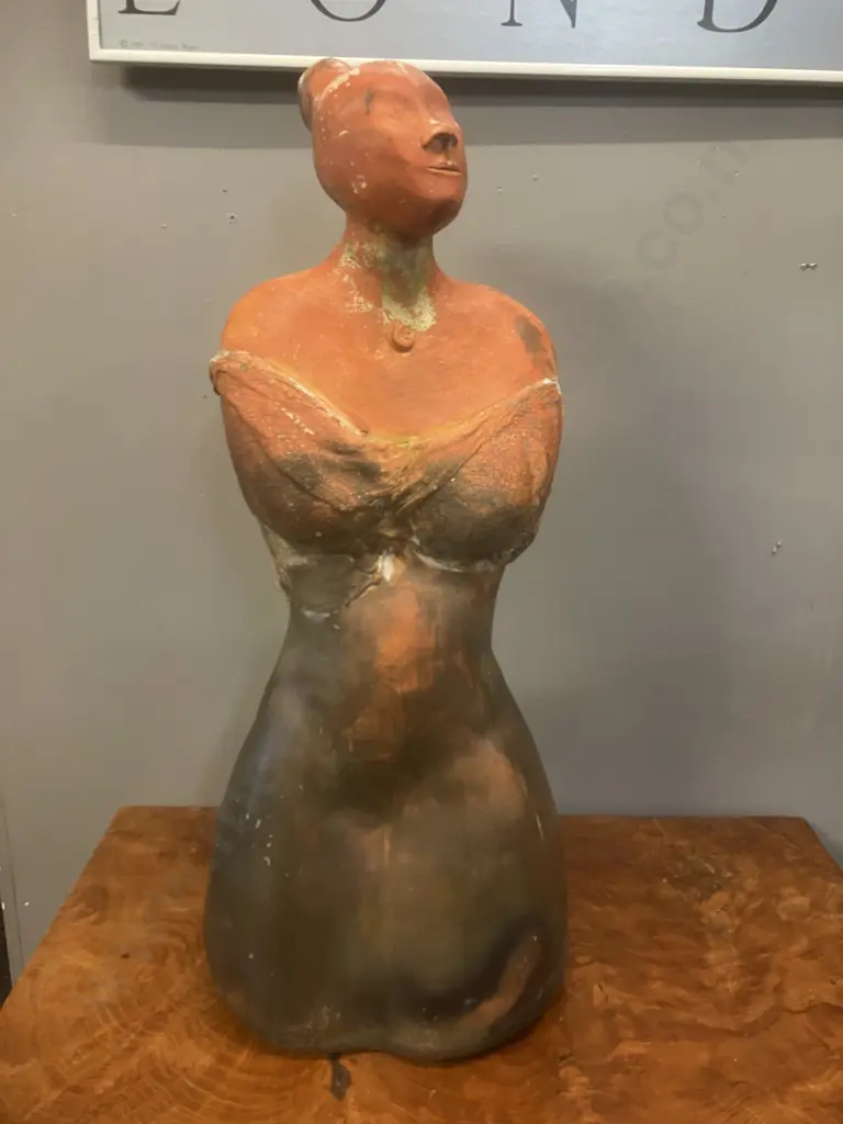 Ceramic Torso Garden Statue. H67cm Image 1++