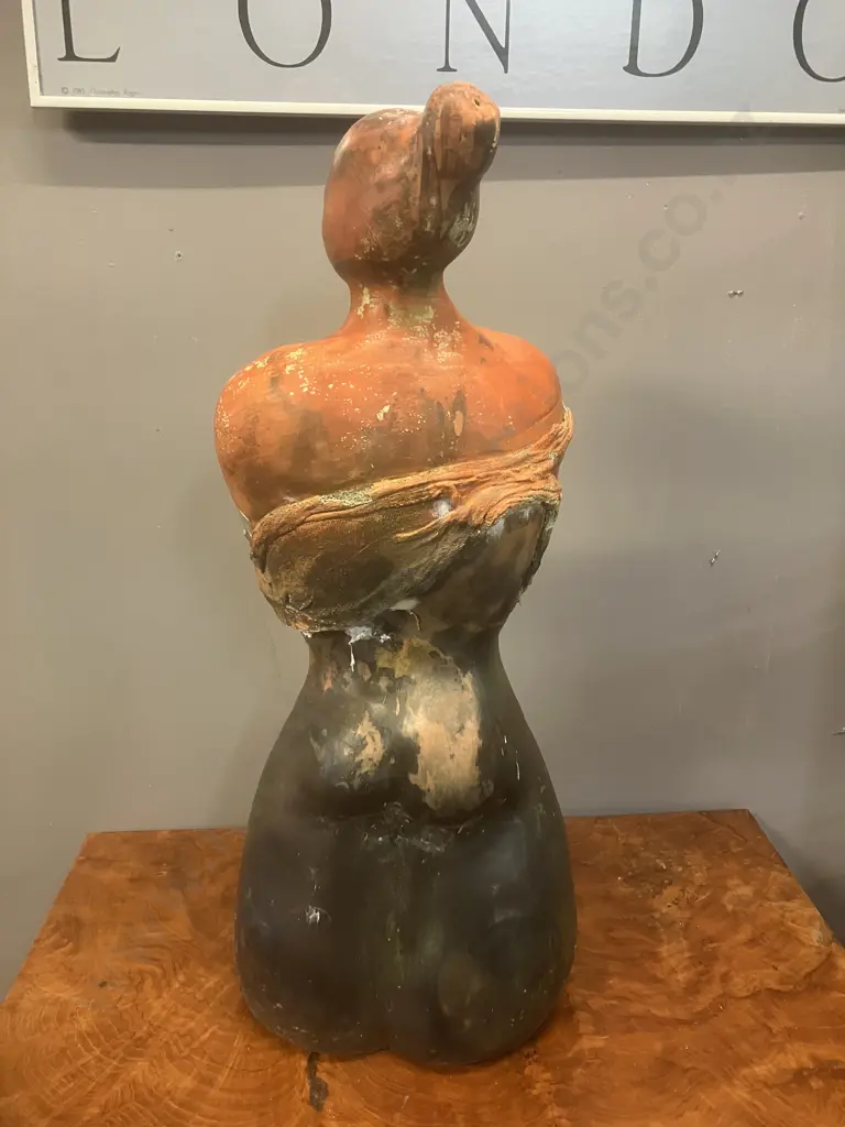 Ceramic Torso Garden Statue. H67cm Image 1++