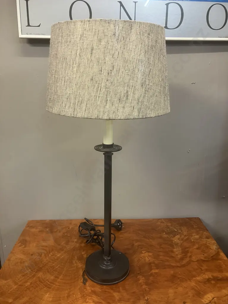 Table Lamp With Fabric Shade. H66cm Image 1++