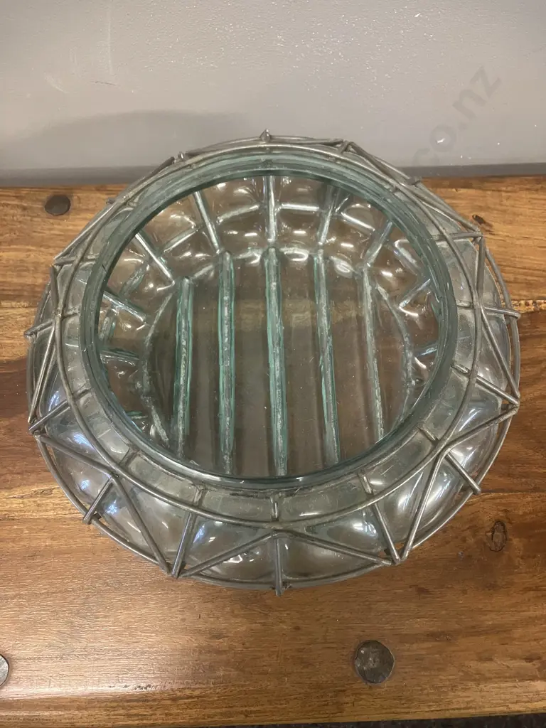 Vintage Caged Glass Bowl. 12.5 x 28cm Image 1++