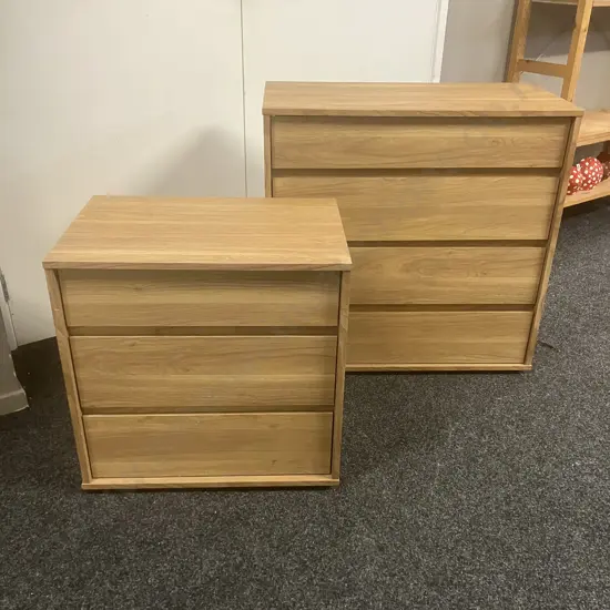Compac Moda 3 Drawer Tall Bedside & 4 Drawer Lowboy