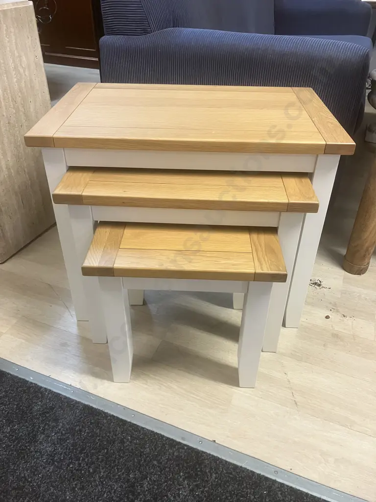 Debonaire Furniture Nest Of Three Tables. H44 W66 D42cm Image 1++