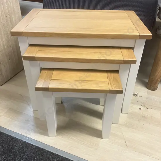 Debonaire Furniture Nest Of Three Tables. H44 W66 D42cm