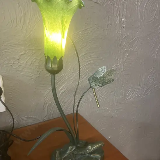 Tiffany Style Dragonfly Lamp. H43cm